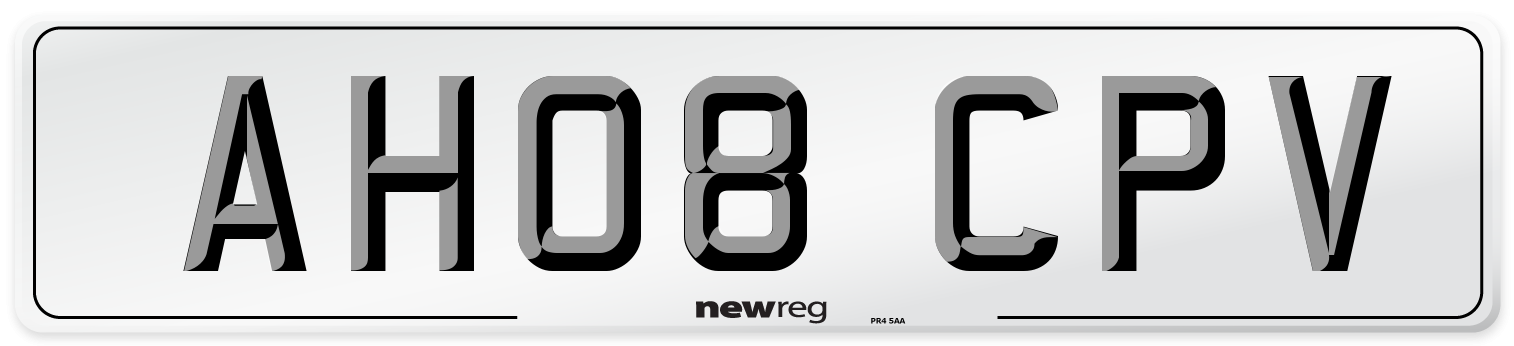 AH08 CPV Number Plate from New Reg